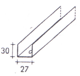 MONTANTE PER CARTONGESSO OMEGA mm. 20X40X80 - mt. 3